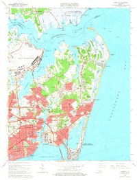 Download a high-resolution, GPS-compatible USGS topo map for Hampton, VA (1967 edition)
