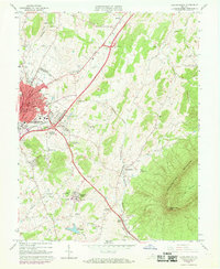 Download a high-resolution, GPS-compatible USGS topo map for Harrisonburg, VA (1969 edition)