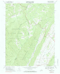 Download a high-resolution, GPS-compatible USGS topo map for Hightown, VA (1982 edition)