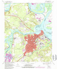 Download a high-resolution, GPS-compatible USGS topo map for Hopewell, VA (1987 edition)