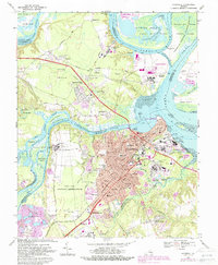 Download a high-resolution, GPS-compatible USGS topo map for Hopewell, VA (1987 edition)