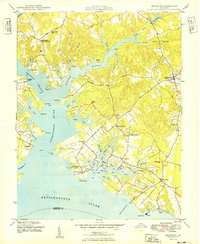 Download a high-resolution, GPS-compatible USGS topo map for Irvington, VA (1949 edition)