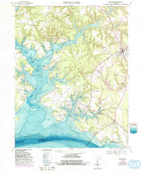 Download a high-resolution, GPS-compatible USGS topo map for Irvington, VA (1993 edition)