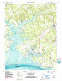 preview thumbnail of historical topo map of Irvington, VA in 1968