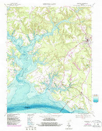 preview thumbnail of historical topo map of Irvington, VA in 1968