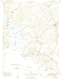preview thumbnail of historical topo map of Irvington, VA in 1949