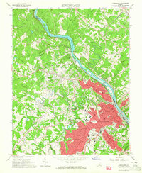 Download a high-resolution, GPS-compatible USGS topo map for Lynchburg, VA (1965 edition)