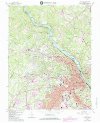 Download a high-resolution, GPS-compatible USGS topo map for Lynchburg, VA (1984 edition)