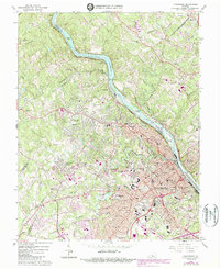 Download a high-resolution, GPS-compatible USGS topo map for Lynchburg, VA (1987 edition)