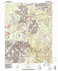 preview thumbnail of historical topo map of Fairfax County, VA in 1990