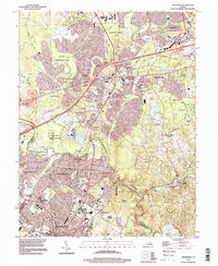 preview thumbnail of historical topo map of Fairfax County, VA in 1994