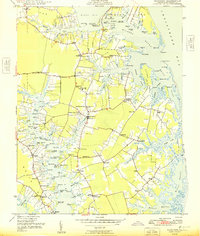 preview thumbnail of historical topo map of Mathews, VA in 1948