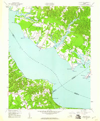 preview thumbnail of historical topo map of Richmond County, VA in 1944