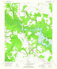 1954 Map of Moyock, NC, 1965 Print