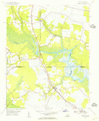 1954 Map of Moyock, NC, 1956 Print