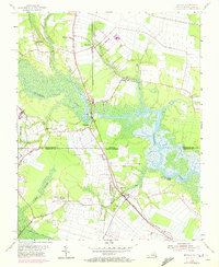 1954 Map of Moyock, NC, 1972 Print
