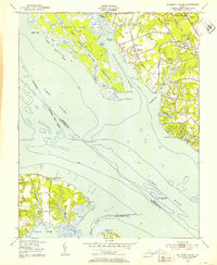 1950 Map of Mulberry Island, 1953 Print
