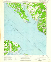 preview thumbnail of historical topo map of Isle of Wight County, VA in 1957