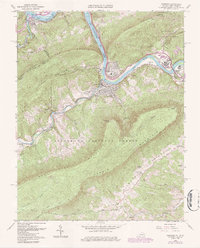 Download a high-resolution, GPS-compatible USGS topo map for Narrows, VA (1986 edition)