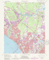 Download a high-resolution, GPS-compatible USGS topo map for Newport News North, VA (1986 edition)