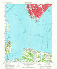 Download a high-resolution, GPS-compatible USGS topo map for Newport News South, VA (1966 edition)