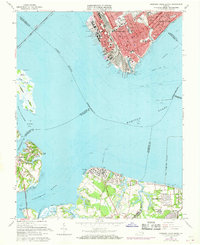 Download a high-resolution, GPS-compatible USGS topo map for Newport News South, VA (1969 edition)