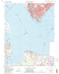 Download a high-resolution, GPS-compatible USGS topo map for Newport News South, VA (1991 edition)