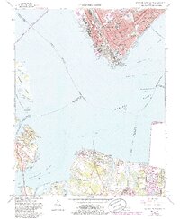 Download a high-resolution, GPS-compatible USGS topo map for Newport News South, VA (1986 edition)