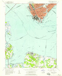 Download a high-resolution, GPS-compatible USGS topo map for Newport News, VA (1958 edition)