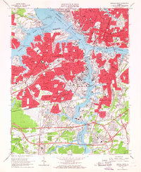 Download a high-resolution, GPS-compatible USGS topo map for Norfolk South, VA (1968 edition)
