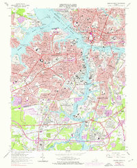 Download a high-resolution, GPS-compatible USGS topo map for Norfolk South, VA (1976 edition)