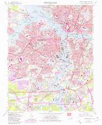 Download a high-resolution, GPS-compatible USGS topo map for Norfolk South, VA (1980 edition)