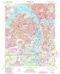 Download a high-resolution, GPS-compatible USGS topo map for Norfolk South, VA (1986 edition)