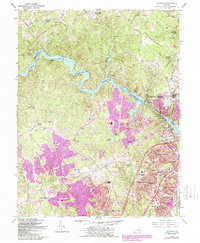 Download a high-resolution, GPS-compatible USGS topo map for Occoquan, VA (1988 edition)