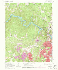 Download a high-resolution, GPS-compatible USGS topo map for Occoquan, VA (1971 edition)