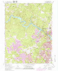 Download a high-resolution, GPS-compatible USGS topo map for Occoquan, VA (1980 edition)
