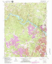 Download a high-resolution, GPS-compatible USGS topo map for Occoquan, VA (1984 edition)