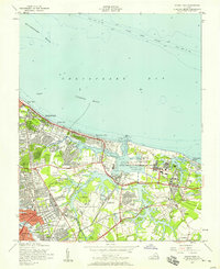 Download a high-resolution, GPS-compatible USGS topo map for Ocean View, VA (1958 edition)