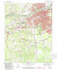 Download a high-resolution, GPS-compatible USGS topo map for Petersburg, VA (1987 edition)