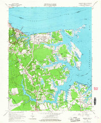 Download a high-resolution, GPS-compatible USGS topo map for Poquoson West, VA (1967 edition)