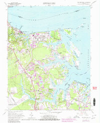 Download a high-resolution, GPS-compatible USGS topo map for Poquoson West, VA (1980 edition)