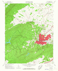 Download a high-resolution, GPS-compatible USGS topo map for Pulaski, VA (1967 edition)