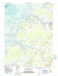 Download a high-resolution, GPS-compatible USGS topo map for Pungoteague, VA (1992 edition)