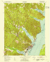 Download a high-resolution, GPS-compatible USGS topo map for Quantico, VA (1953 edition)