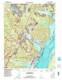 Download a high-resolution, GPS-compatible USGS topo map for Quantico, VA (1998 edition)