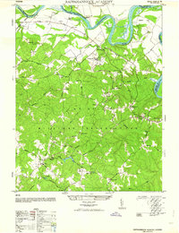 preview thumbnail of historical topo map of Caroline County, VA in 1964
