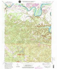 preview thumbnail of historical topo map of Caroline County, VA in 1994