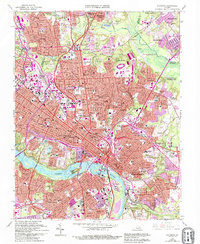 Download a high-resolution, GPS-compatible USGS topo map for Richmond, VA (1994 edition)