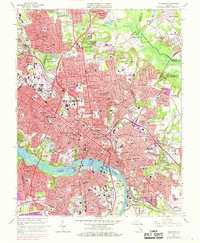 Download a high-resolution, GPS-compatible USGS topo map for Richmond, VA (1969 edition)