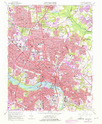 Download a high-resolution, GPS-compatible USGS topo map for Richmond, VA (1976 edition)